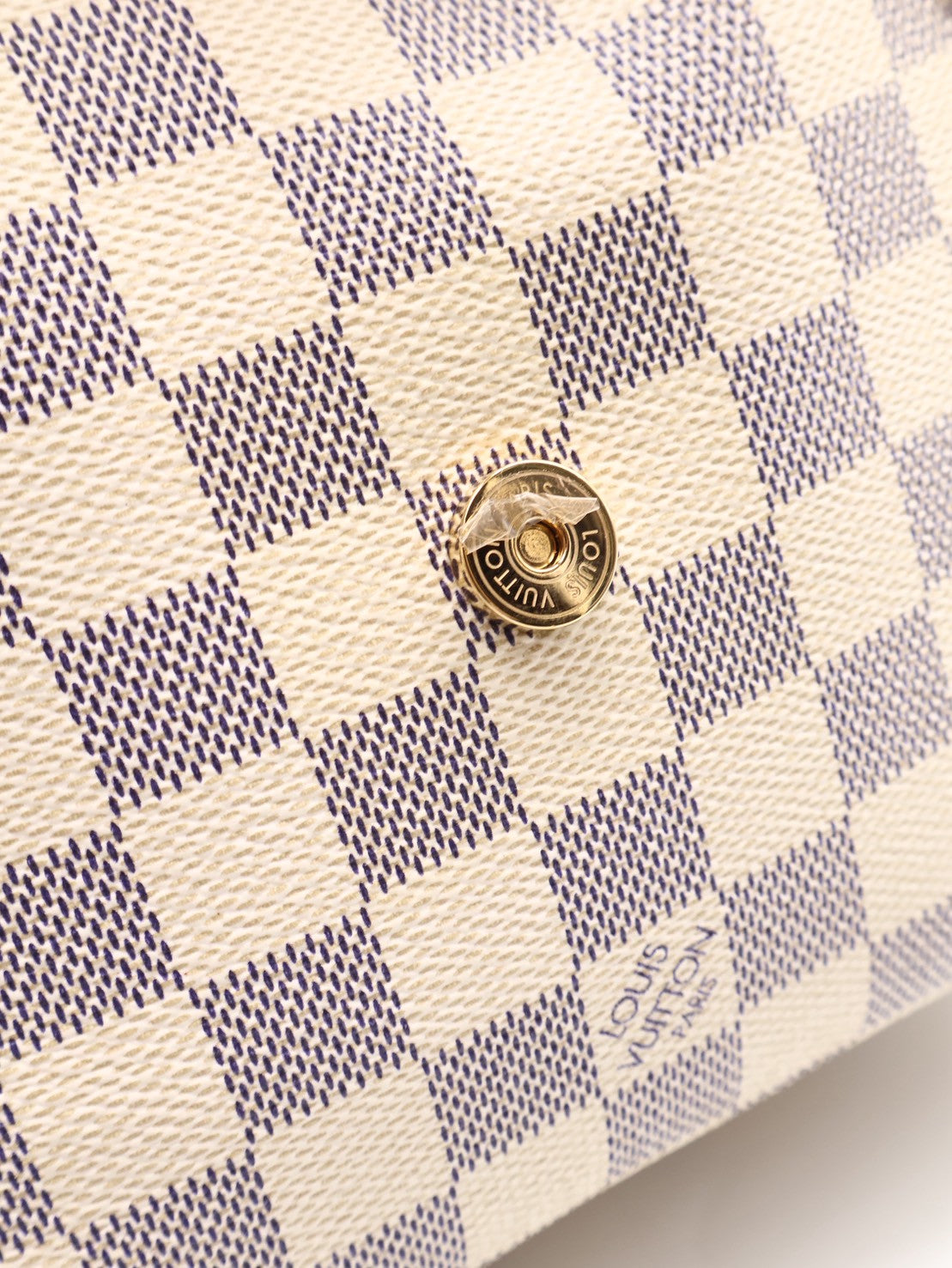 LOUIS VUITTON 白棋盤格小後背包