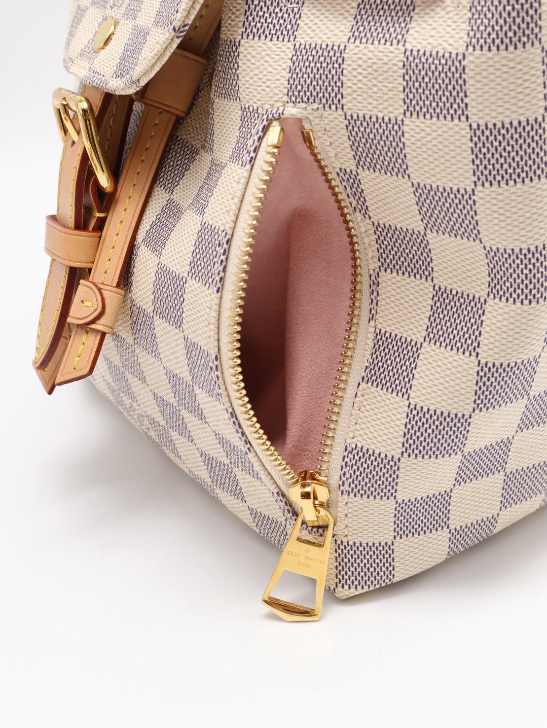 LOUIS VUITTON 白棋盤格小後背包