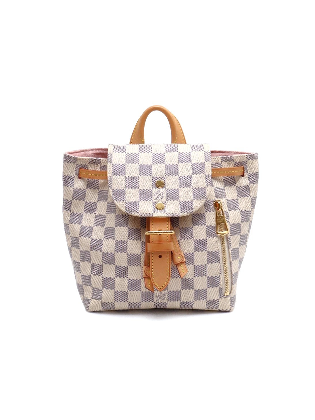 LOUIS VUITTON 白棋盤格小後背包