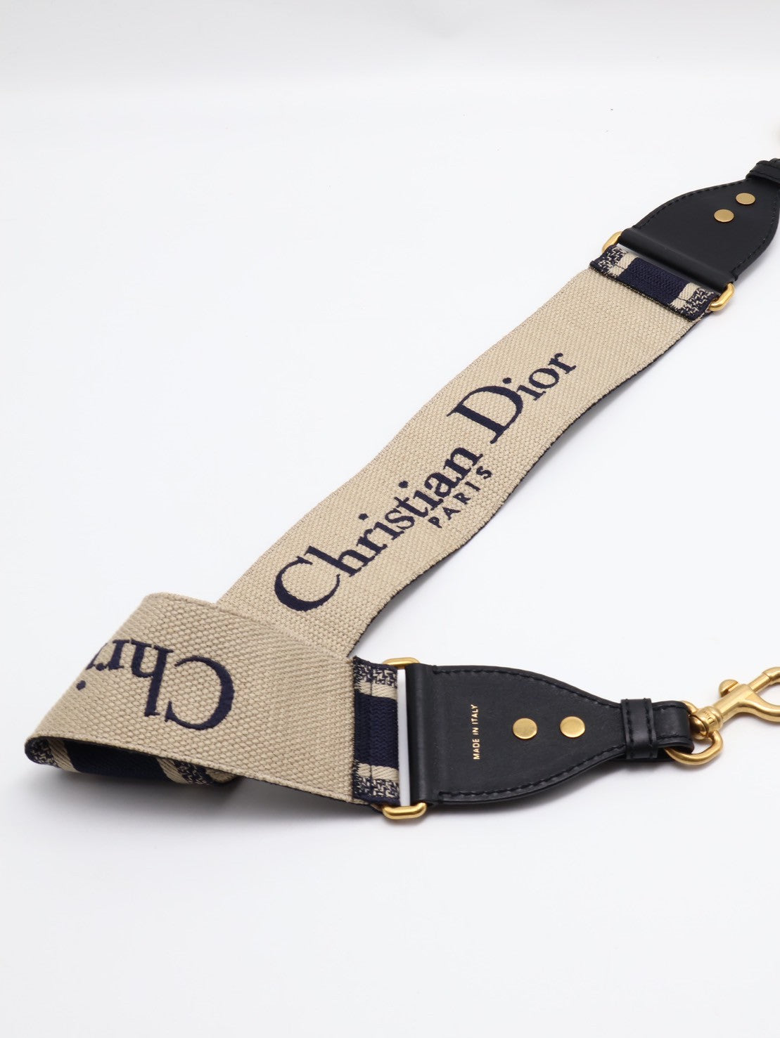 DIOR 小牛皮寬版刺繡肩背帶