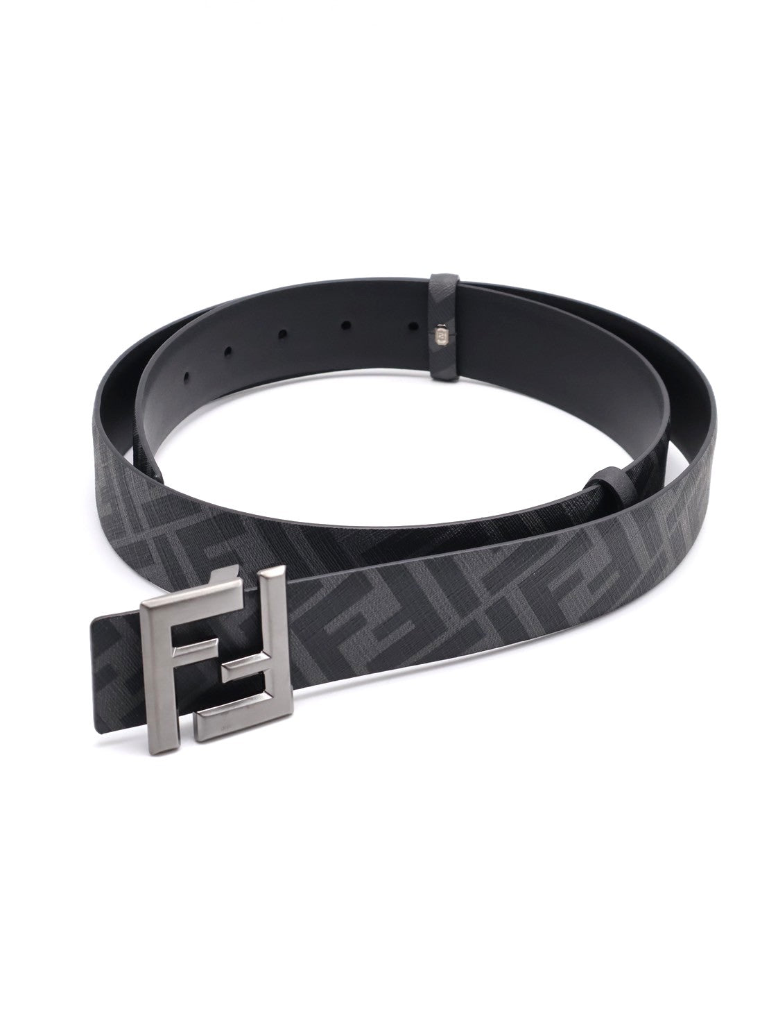 FENDI FF Squared雙面腰帶 - 黑