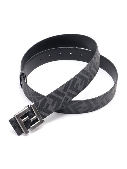 FENDI FF Squared雙面腰帶 - 黑