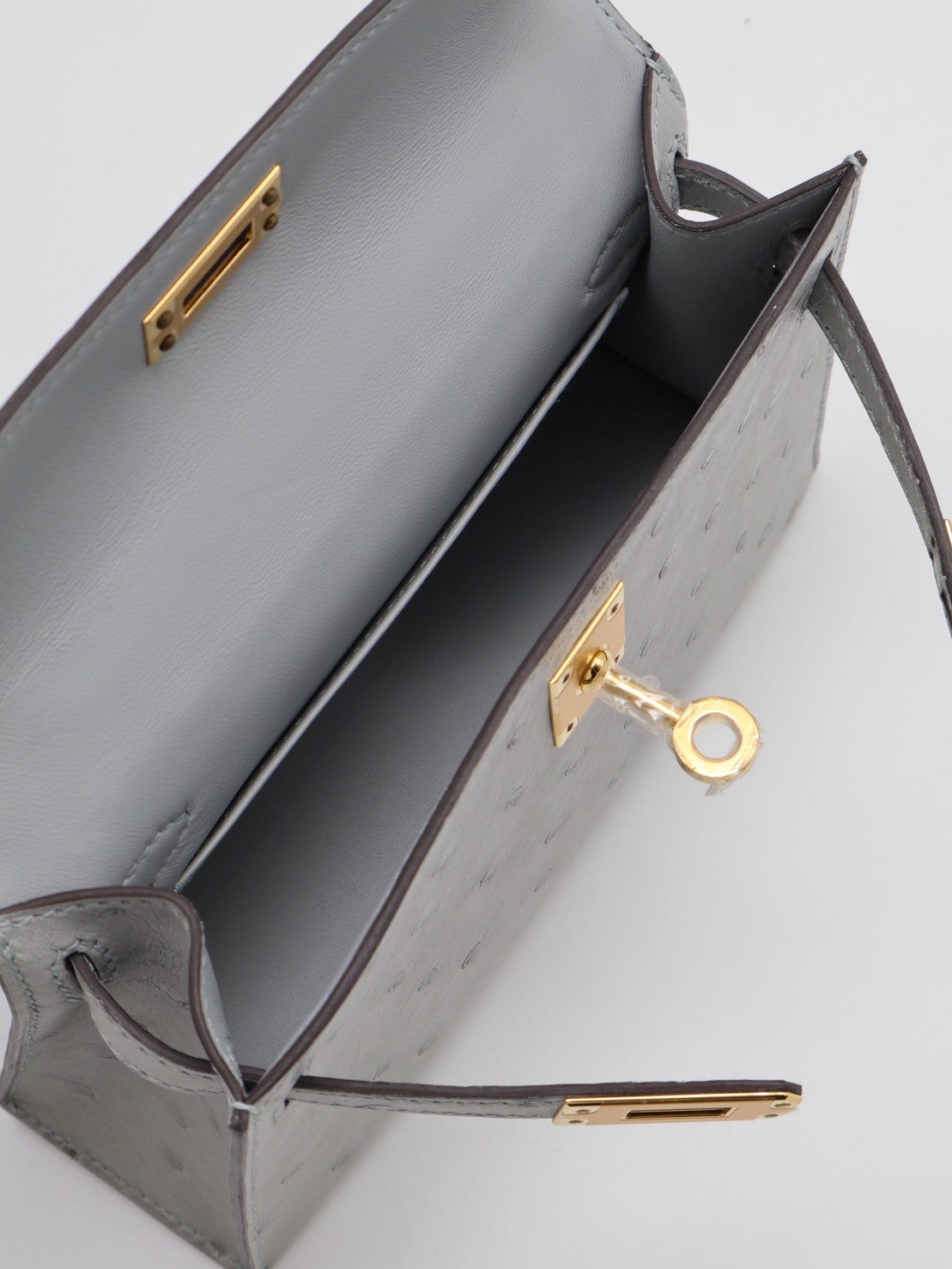 HERMES Mini kelly ll - 冰川藍金 U