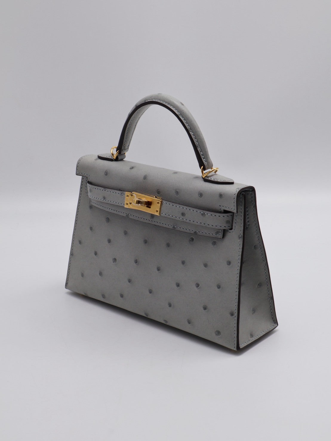 HERMES Mini kelly ll - 冰川藍金 U