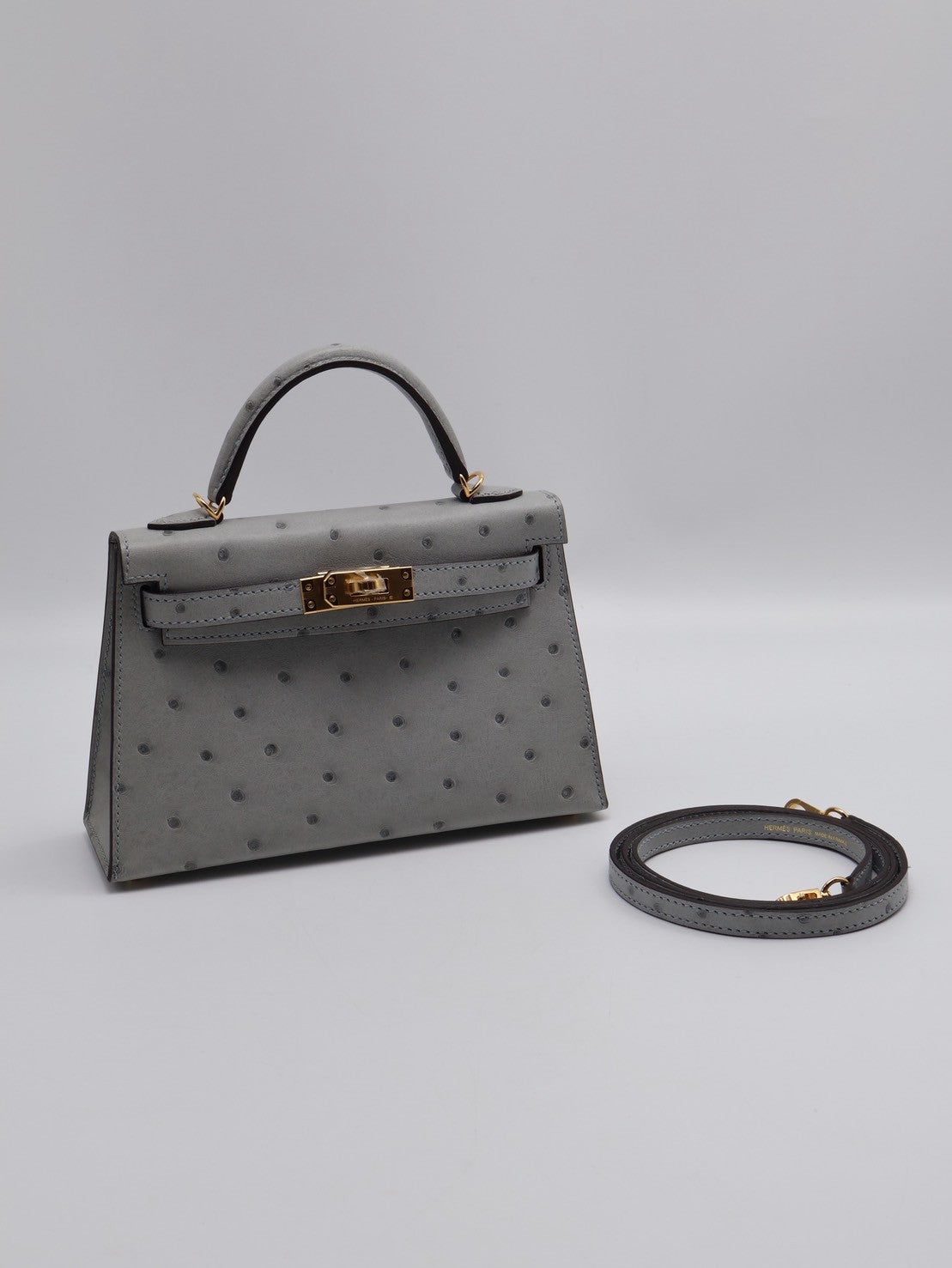 HERMES Mini kelly ll - 冰川藍金 U