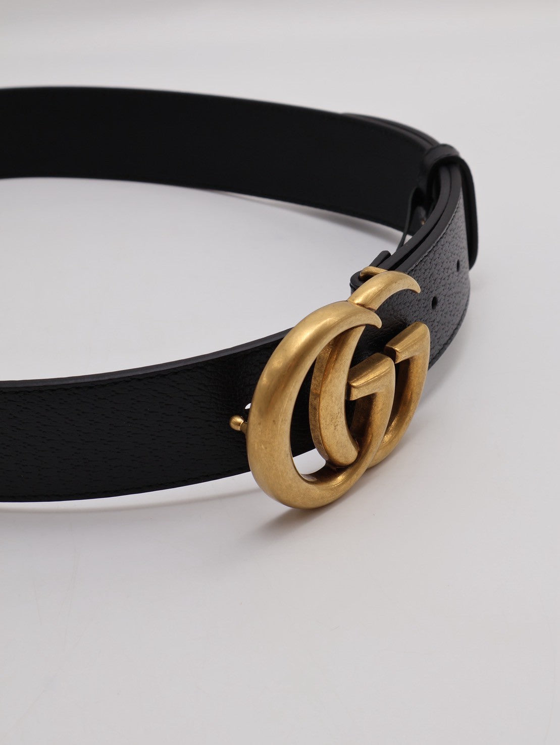 GUCCI 經典雙G腰帶 - 黑 85