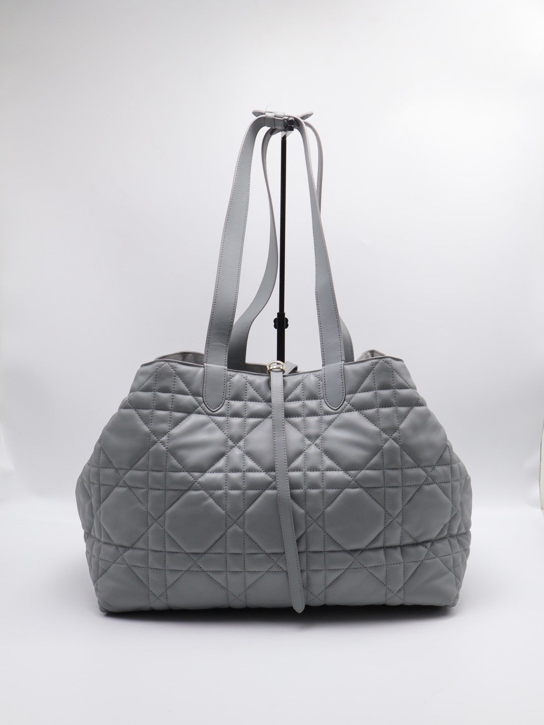DIOR Toujours小牛皮托特包 - 大號灰金