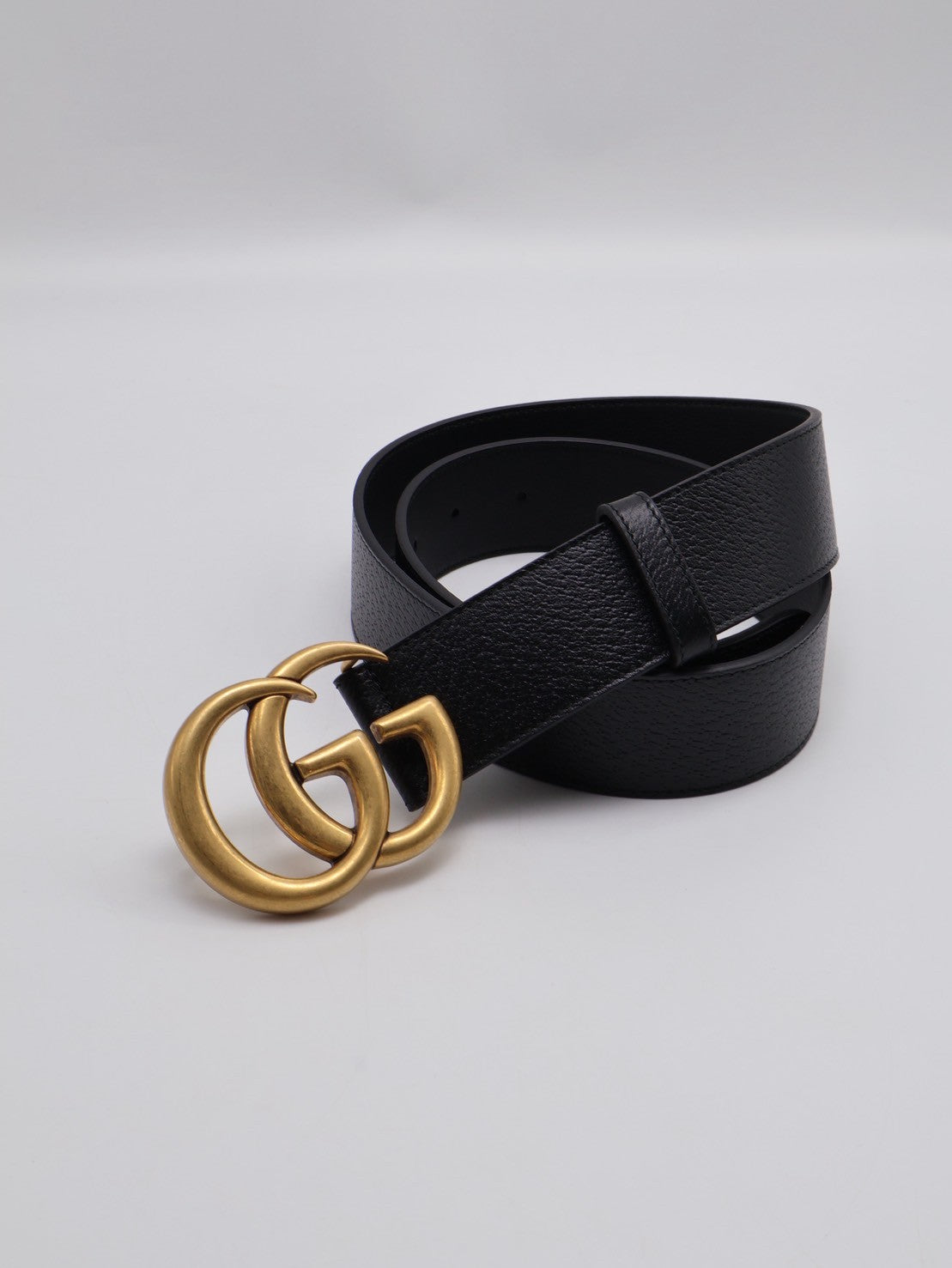 GUCCI 經典雙G腰帶 - 黑 85