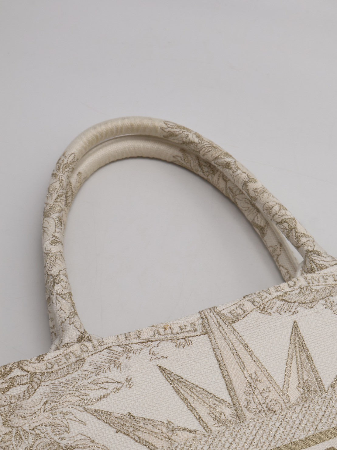 DIOR 刺繡無限夢境Tote - 中號白金