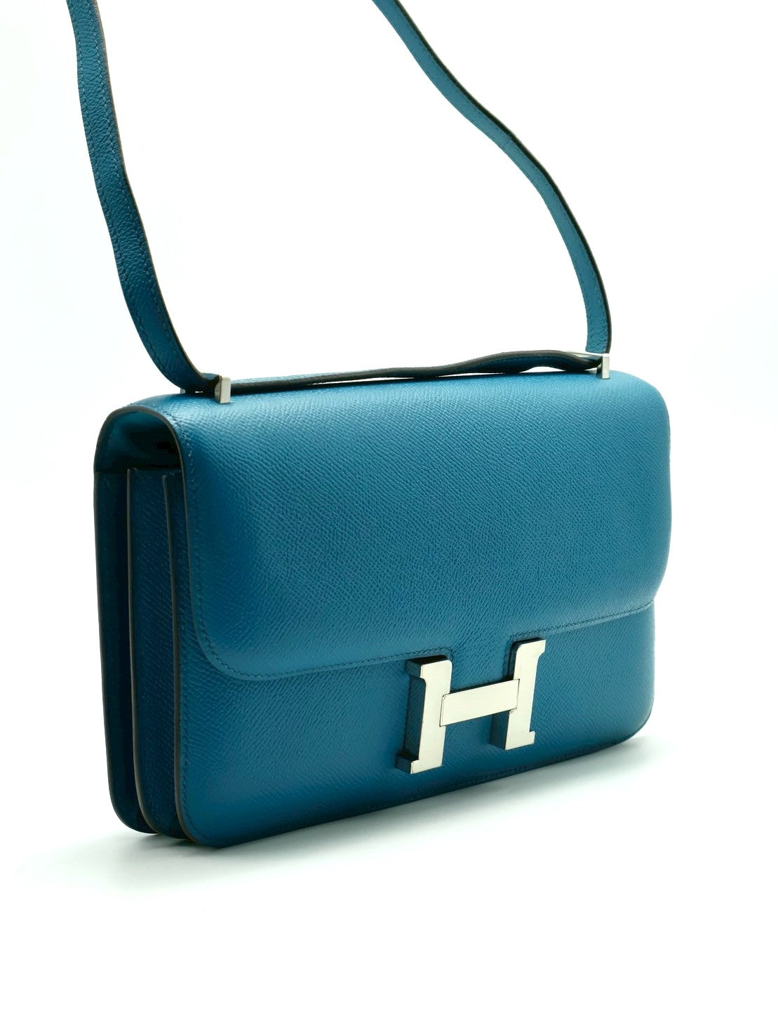 HERMES Constance elan 26 - 伊茲密爾藍拚博斯普魯斯綠銀 🅁