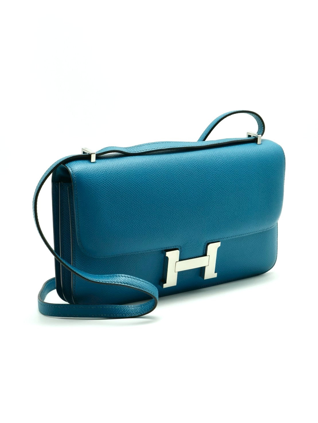 HERMES Constance elan 26 - 伊茲密爾藍拚博斯普魯斯綠銀 🅁
