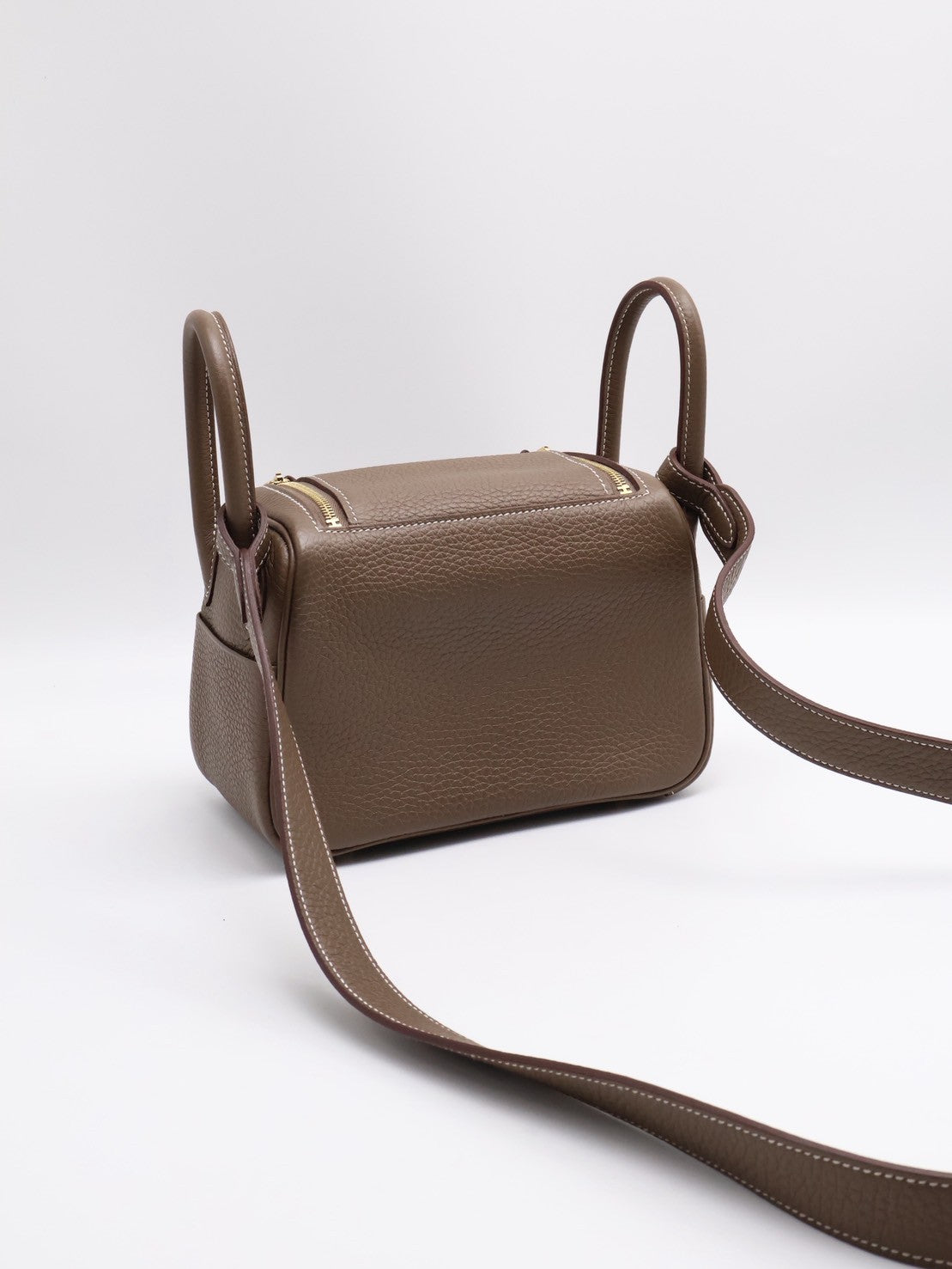 HERMES Mini lindy - 灰金 U