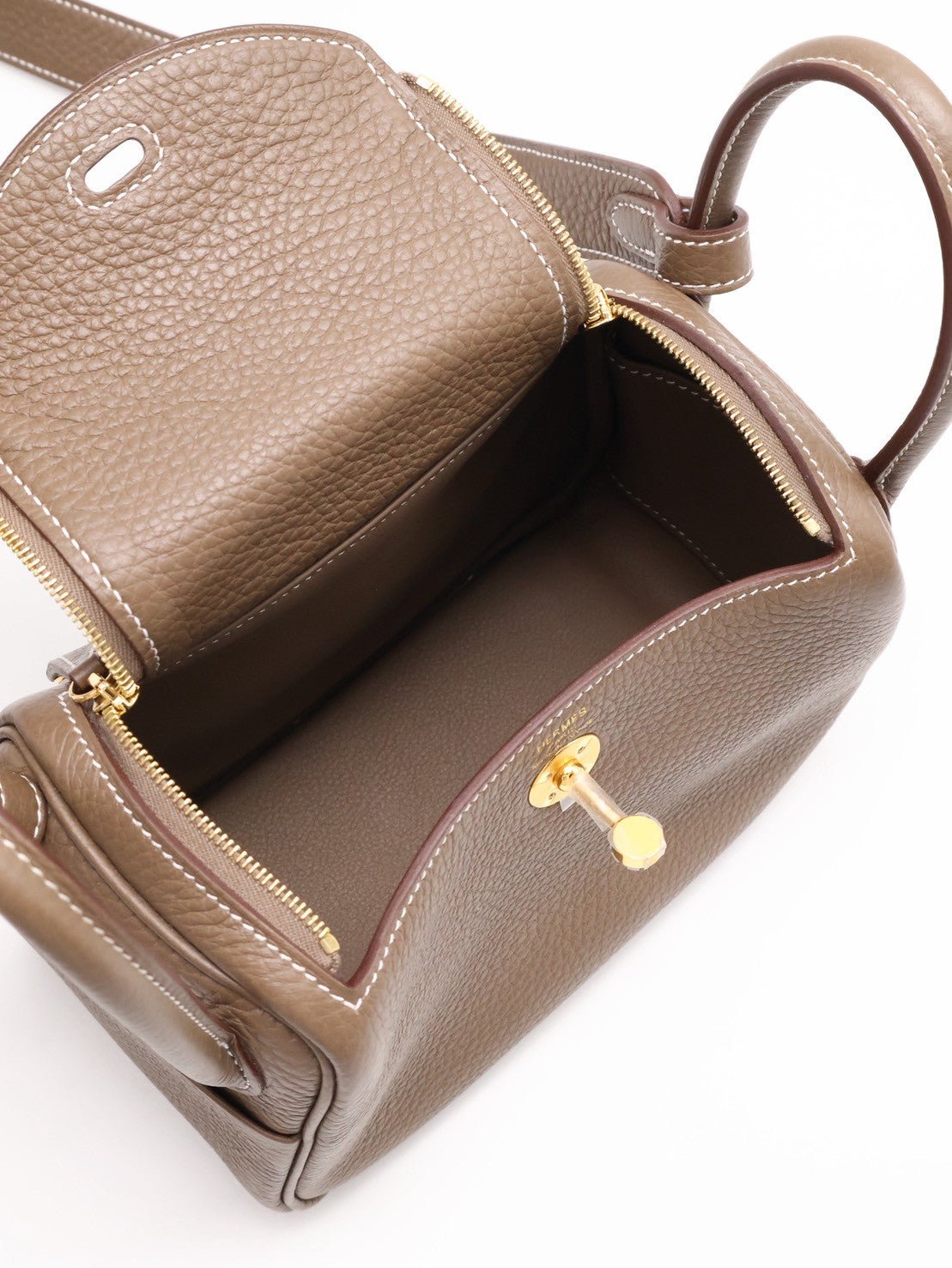 HERMES Mini lindy - 灰金 U