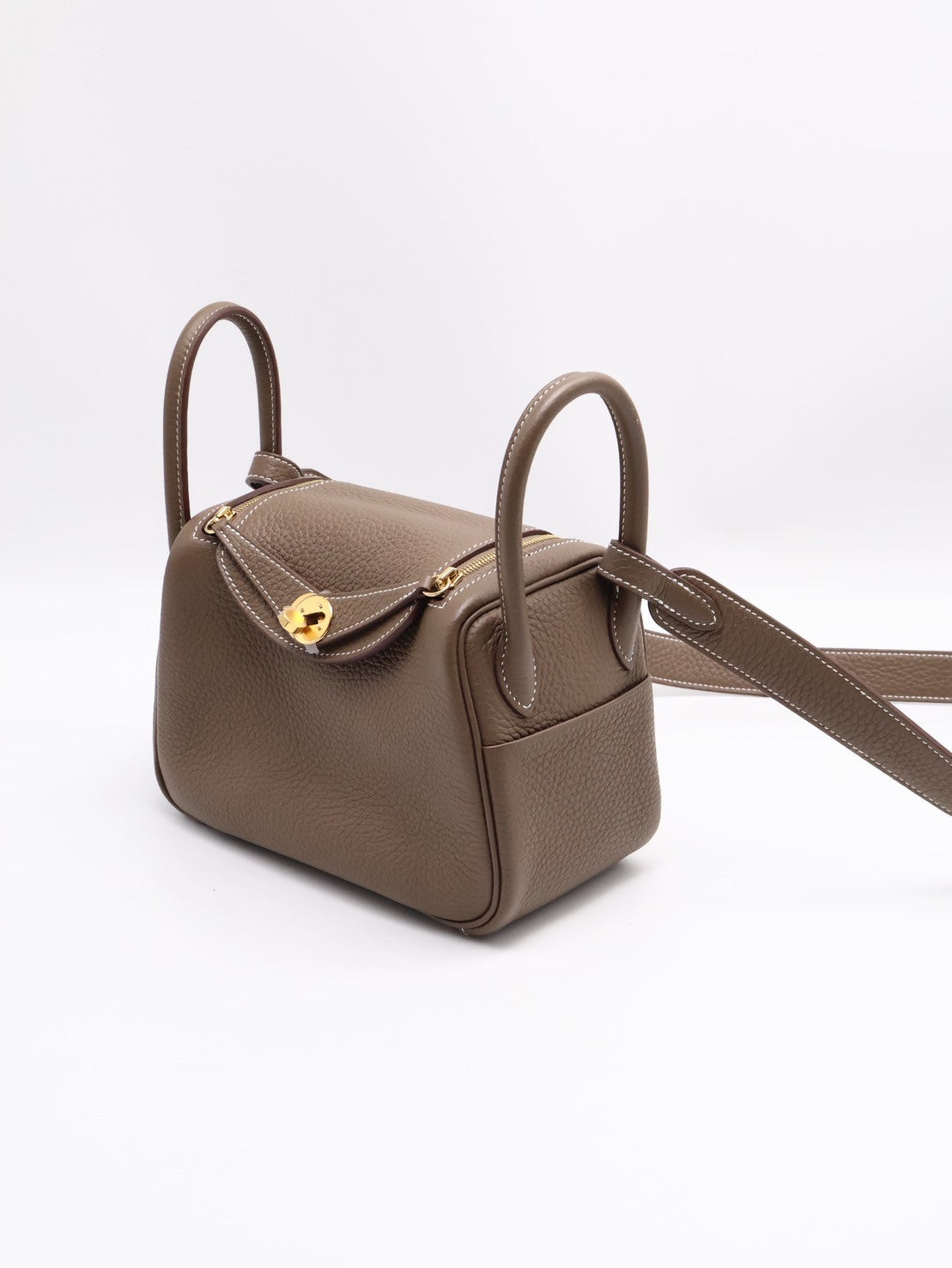 HERMES Mini lindy - 灰金 U