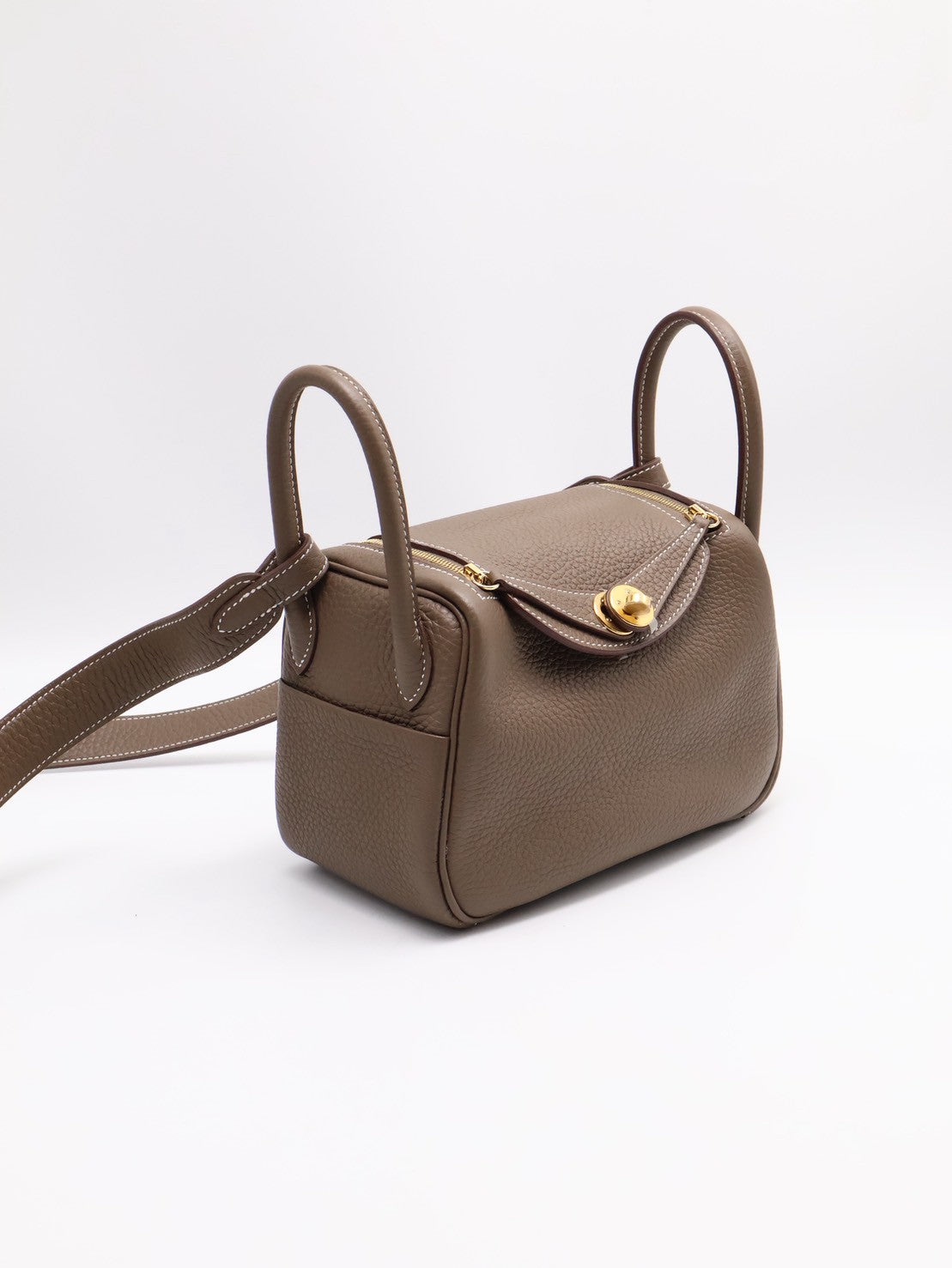 HERMES Mini lindy - 灰金 U
