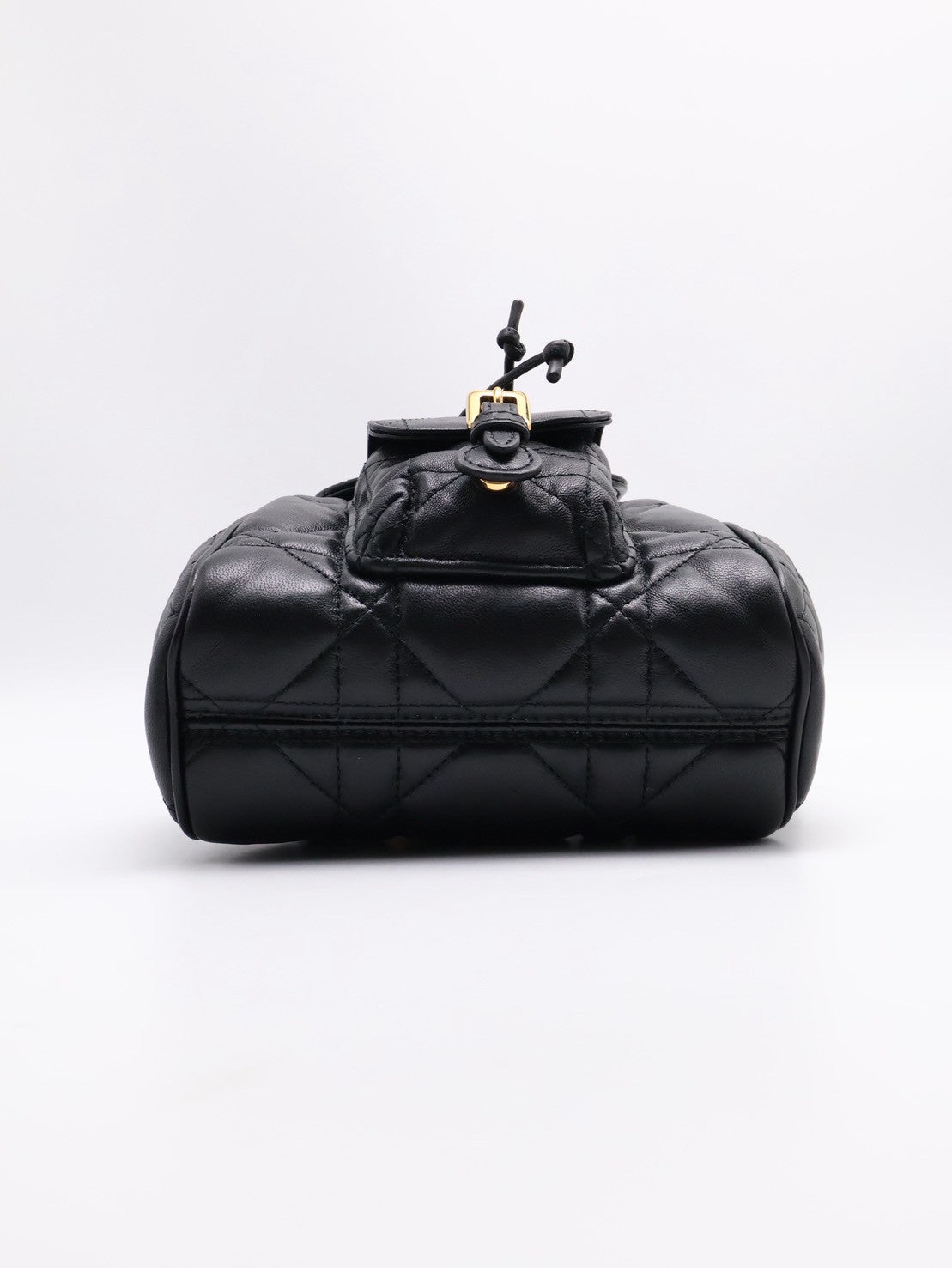 DIOR Caro藤格紋後背包小號 - 黑金