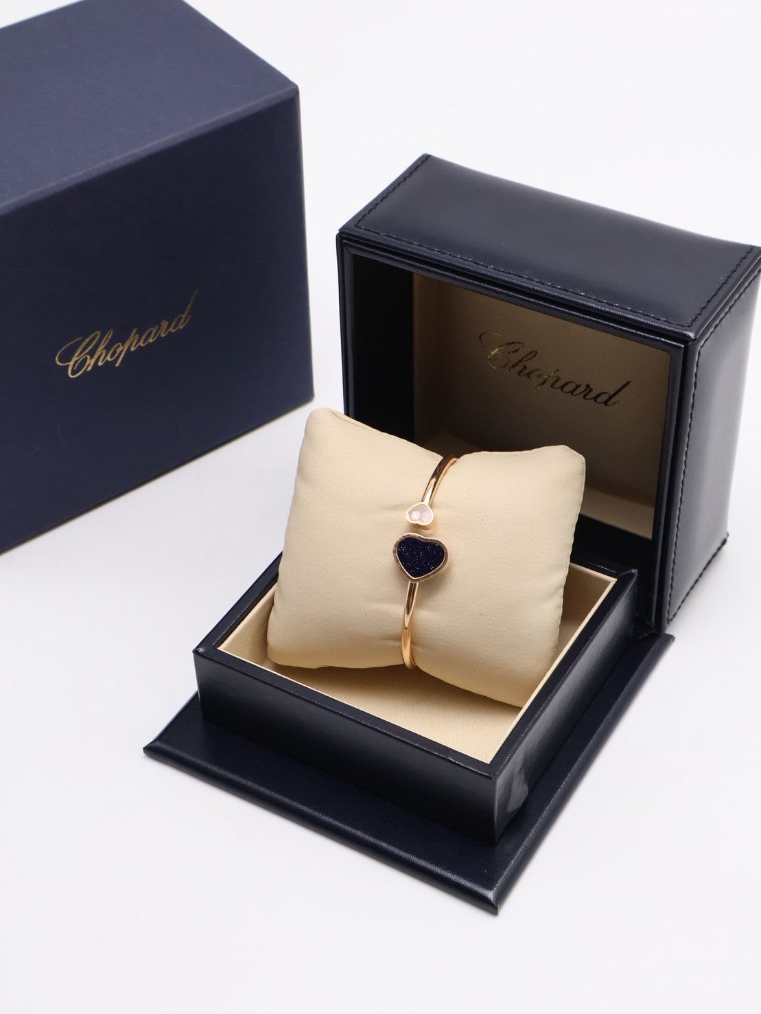 Chopard Happy hearts18K玫瑰金東陵石手環- XS 0.05carat
