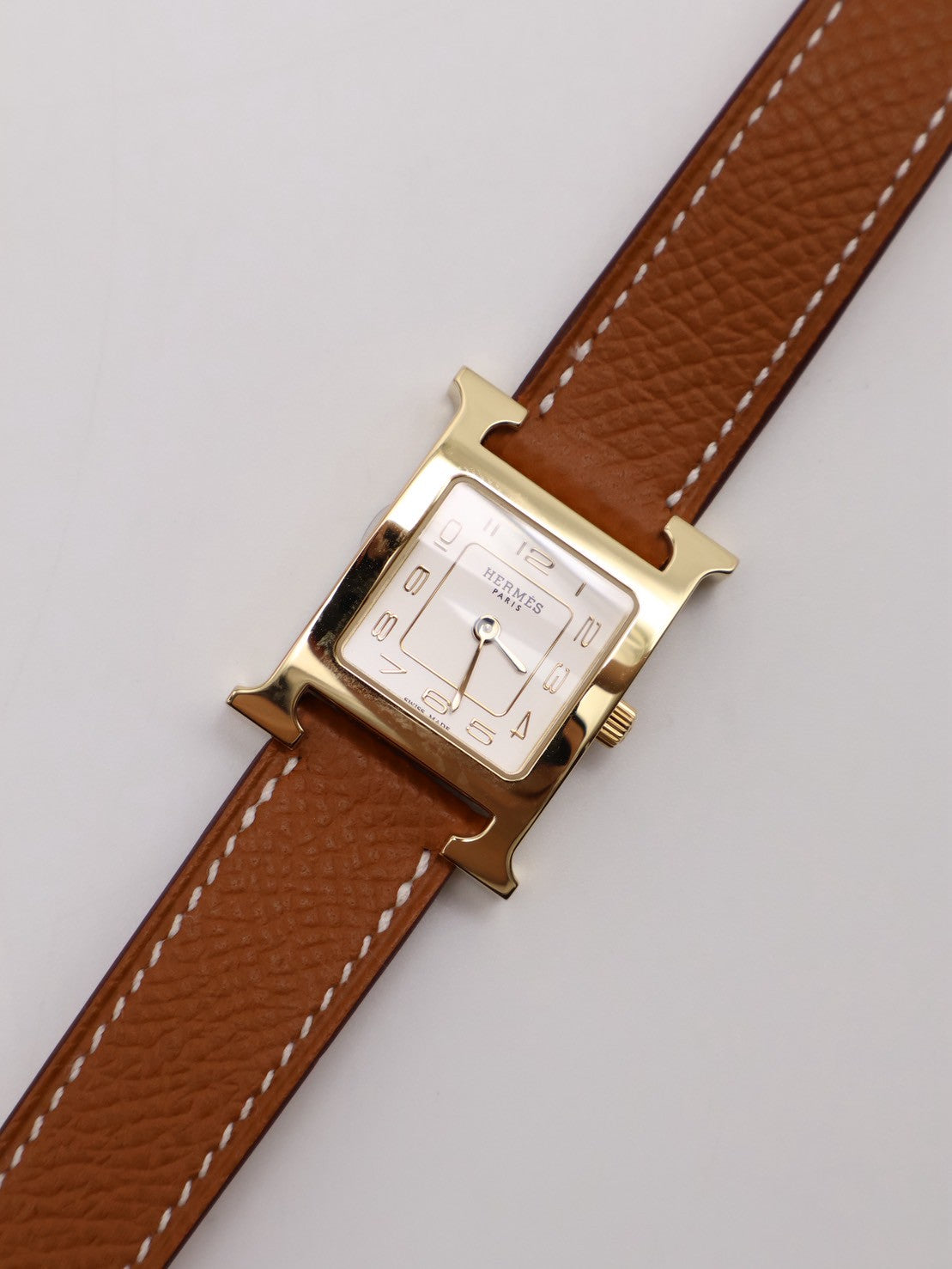 HERMES Heure H腕錶 - 金棕金 25