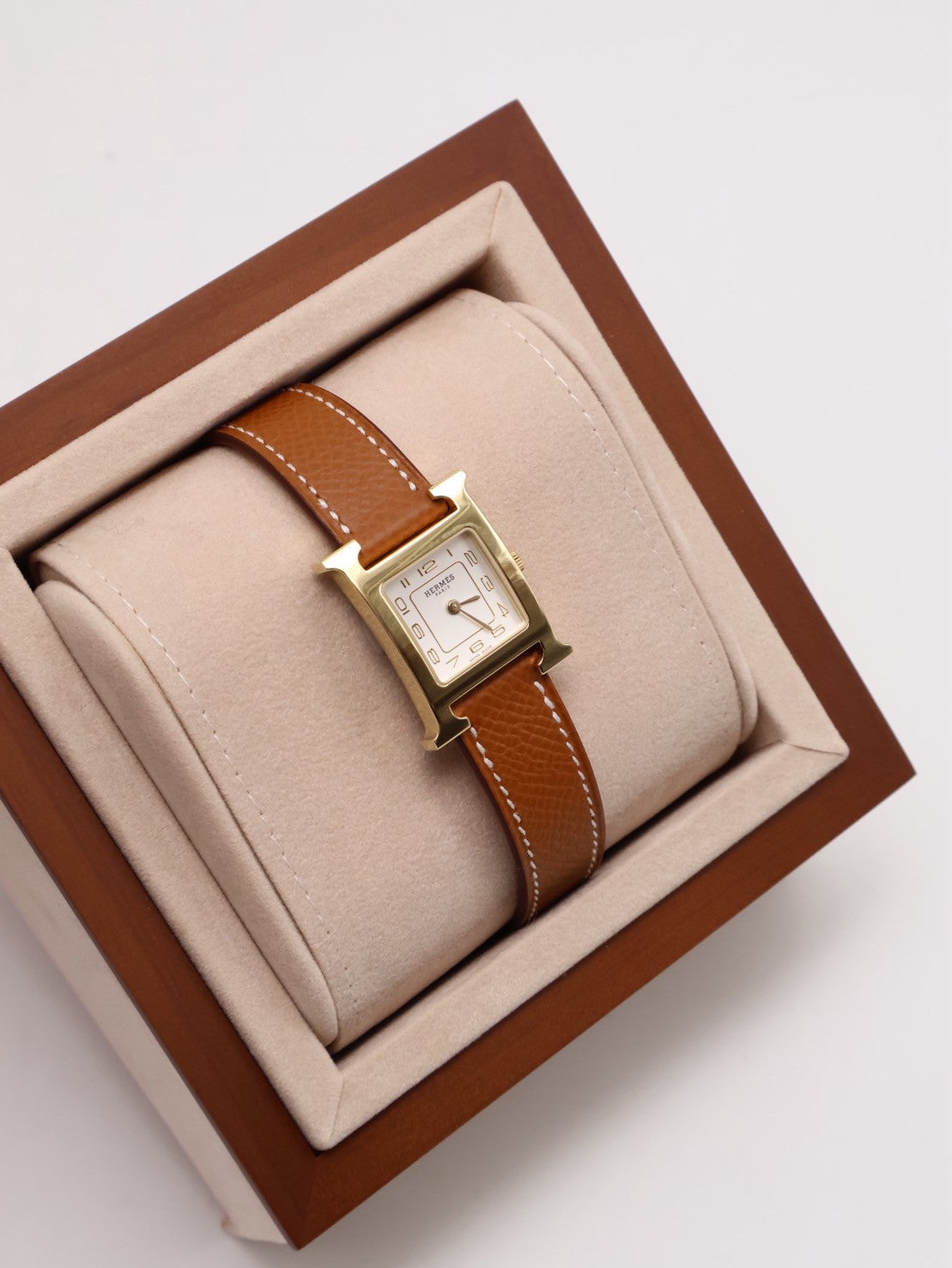 HERMES Heure H腕錶 - 金棕金 25