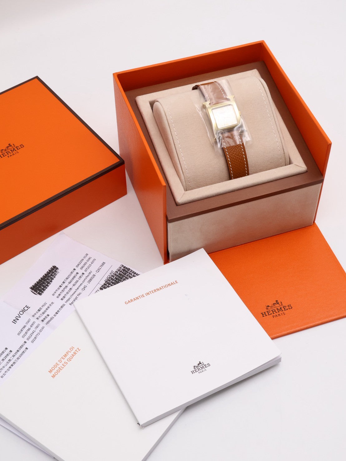 HERMES Heure H腕錶 - 金棕金 25