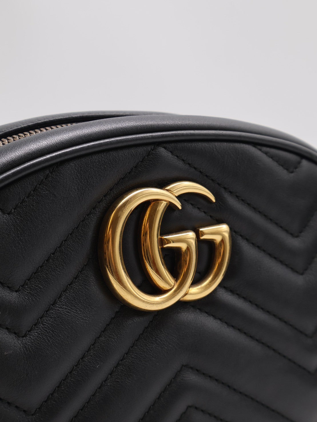 GUCCI Marmont腰包 - 大號黑金 95