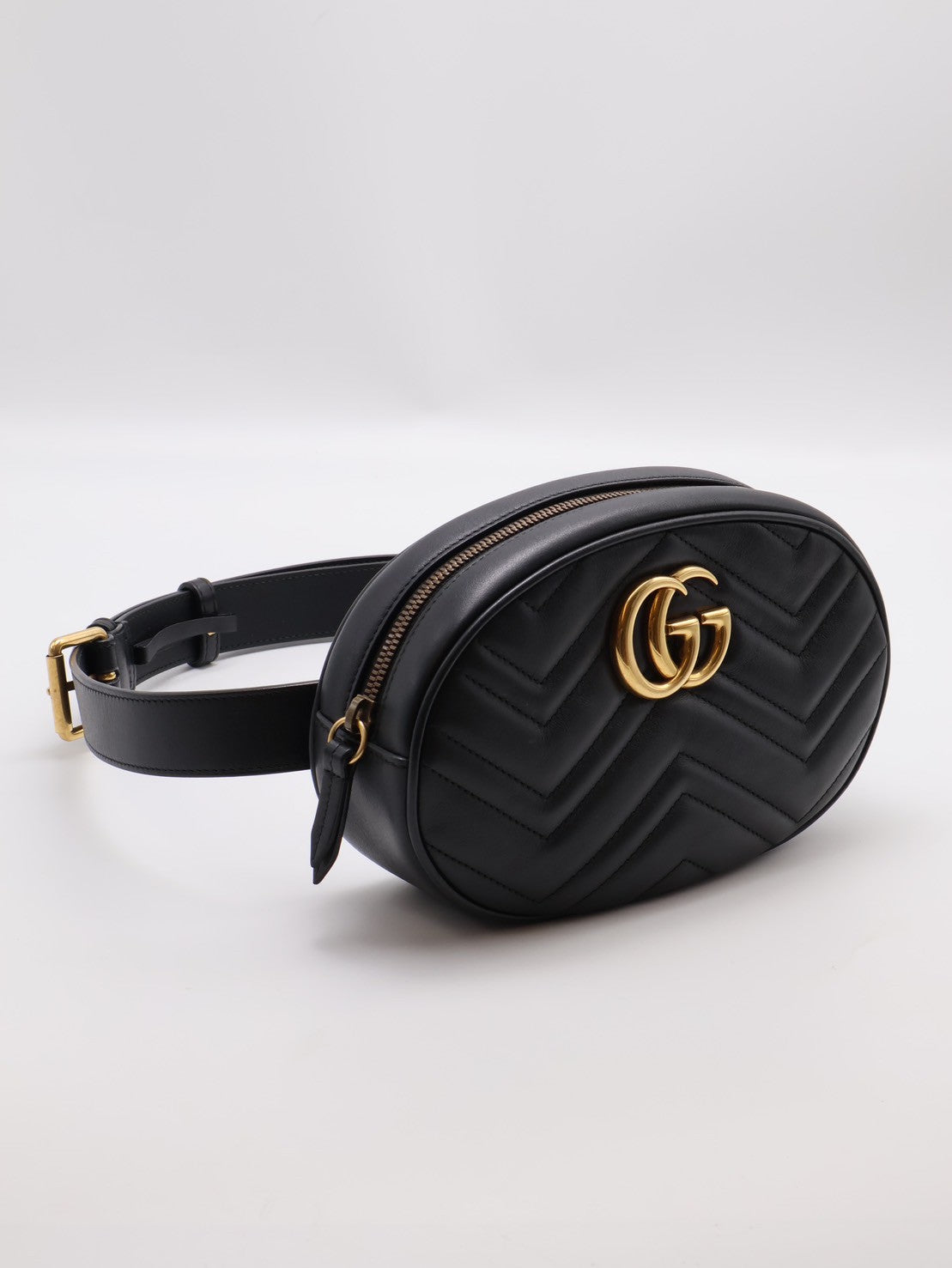 GUCCI Marmont腰包 - 大號黑金 95