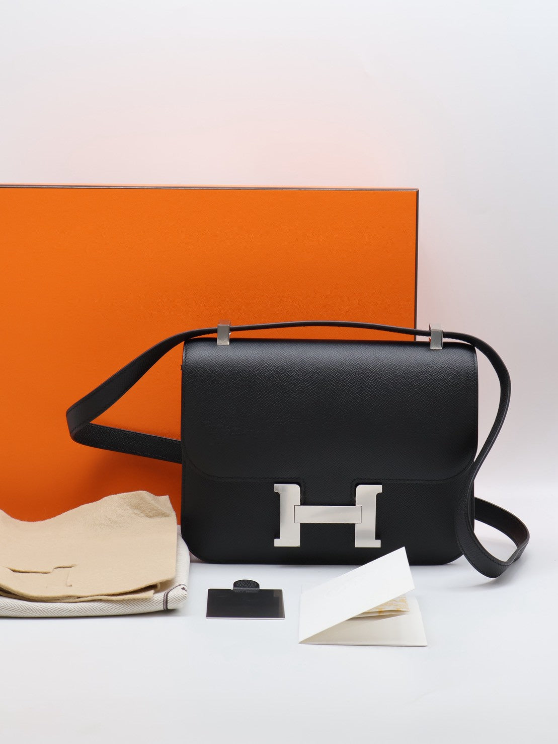 HERMES Constance 24 - Noir 89 黑銀 K