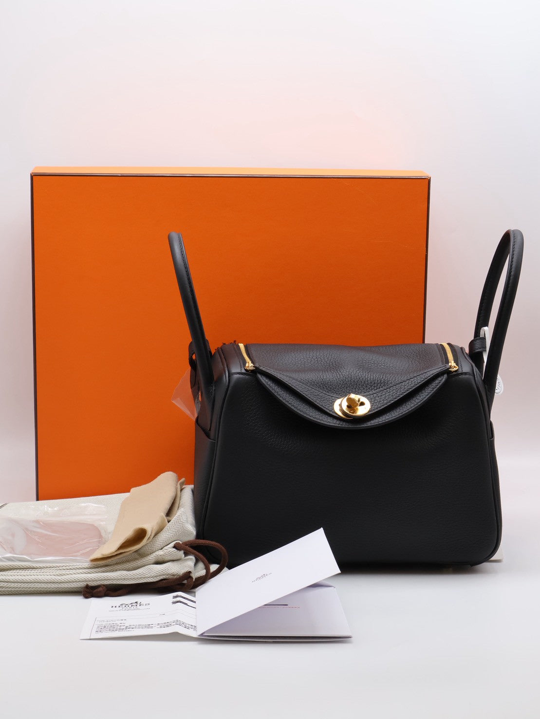 HERMES Lindy 26 - Noir 89 黑金 B