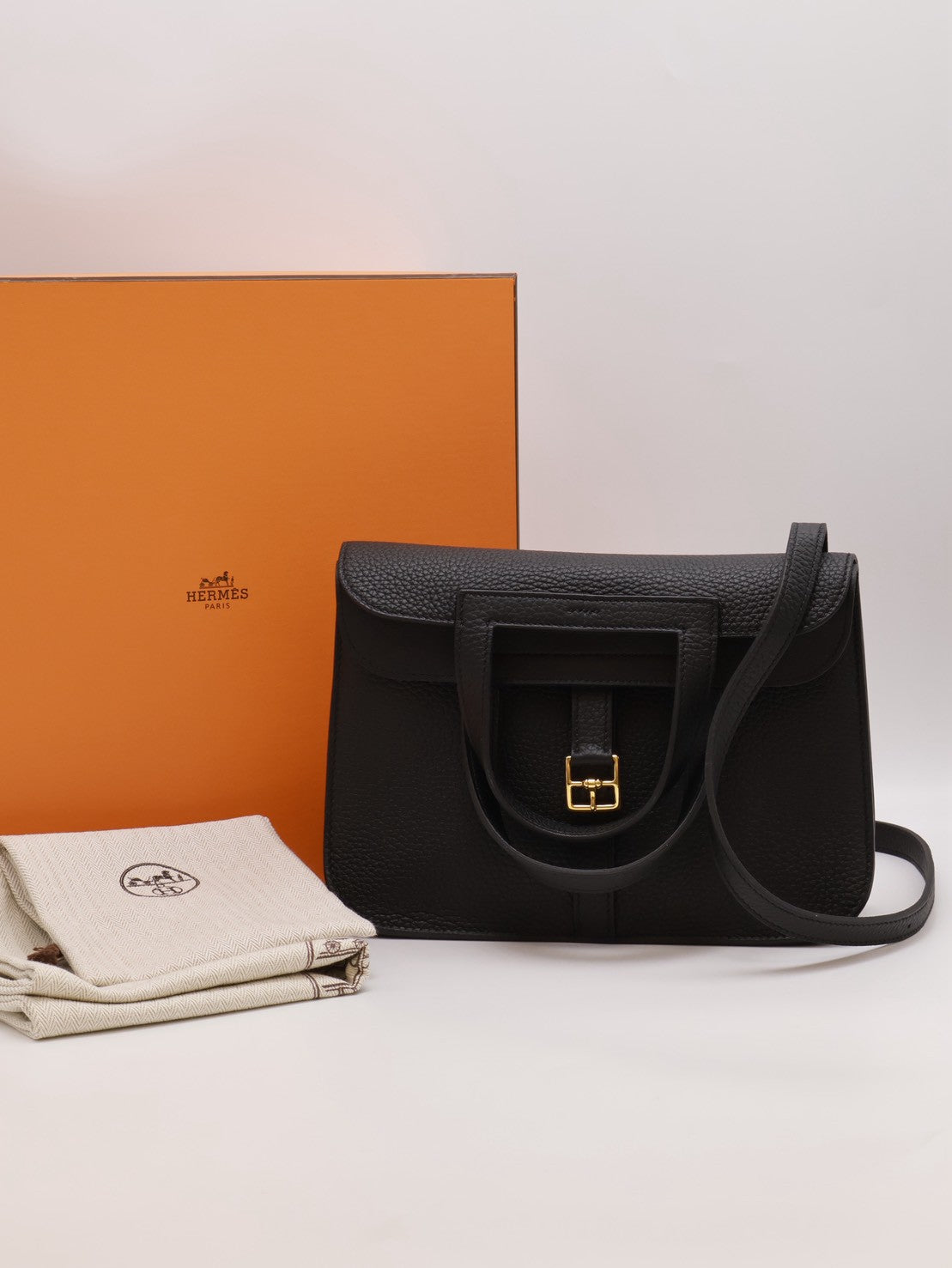 HERMES Halzan 25 - 黑金 W