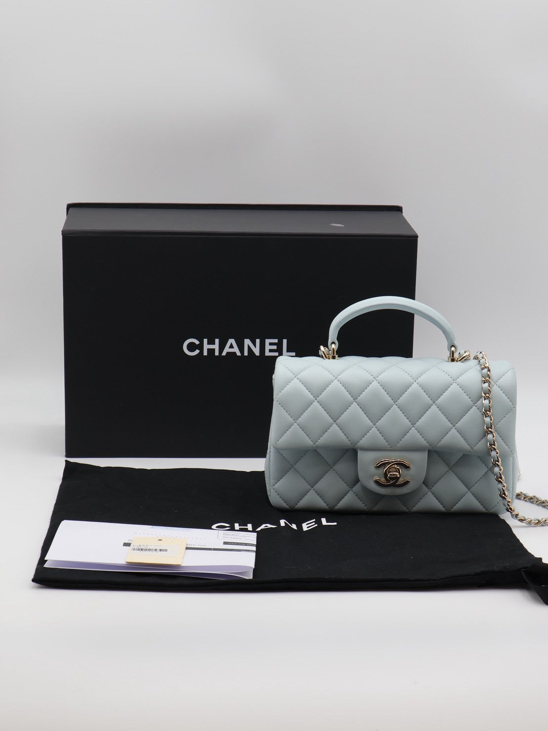 CHANEL 21K Handle Mini CF20 - 寶寶藍