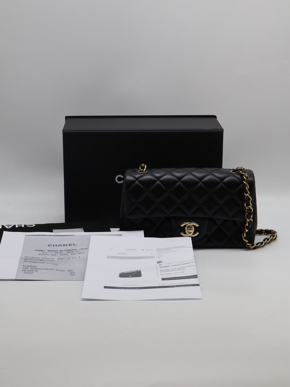CHANEL 經典口蓋包Mini CF20 - 黑金