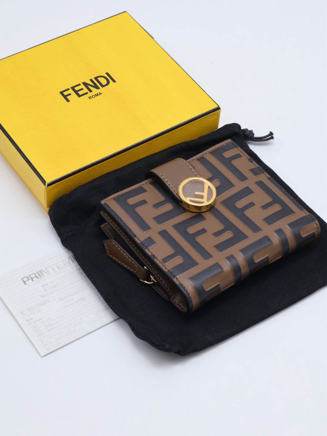 FENDI 經典FF雙折短夾