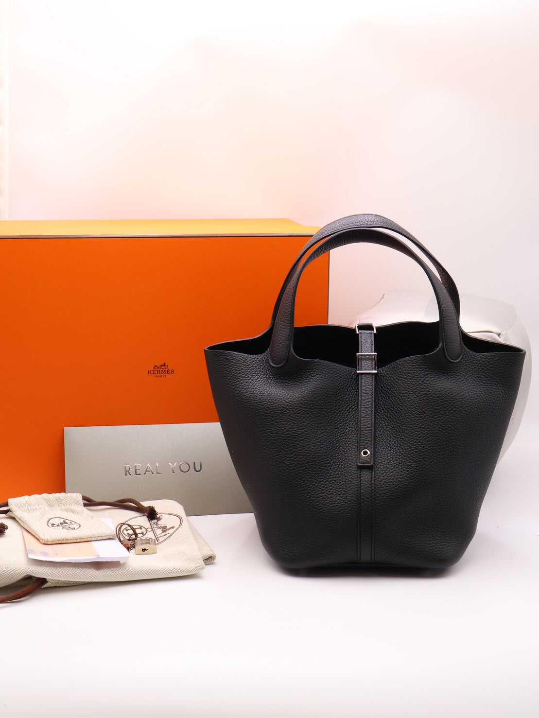 HERMES Picotin 22 - Noir 89 黑銀 B