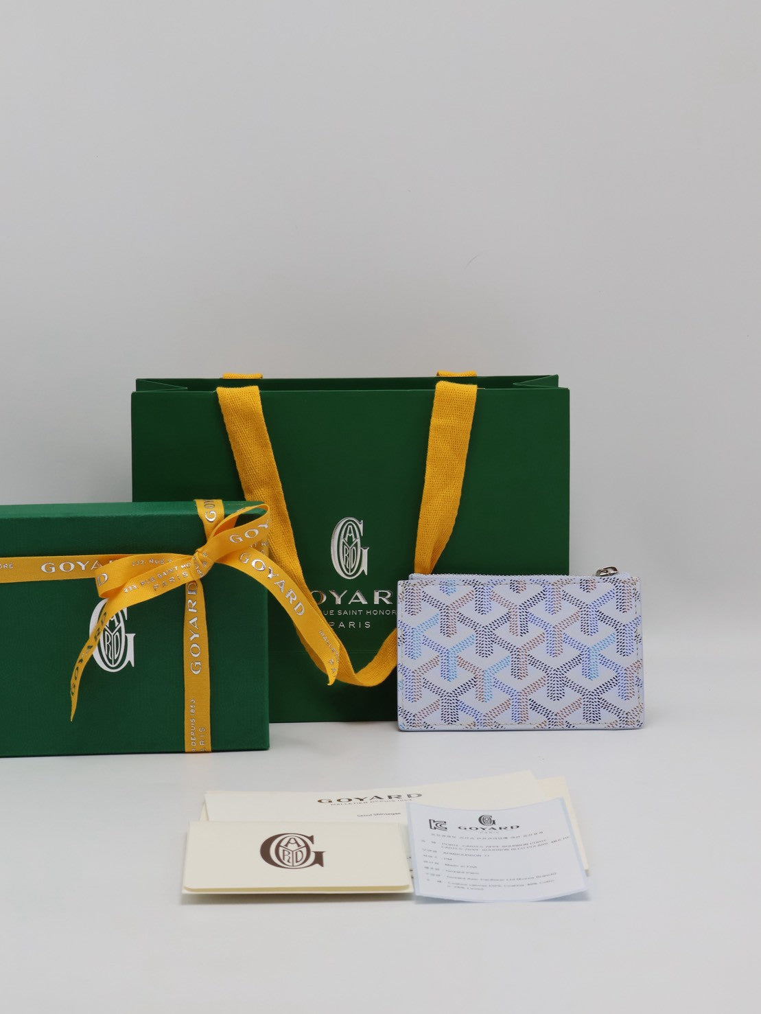 GOYARD 2026限定Bourbon Zipped拉鍊卡包 - 極地藍