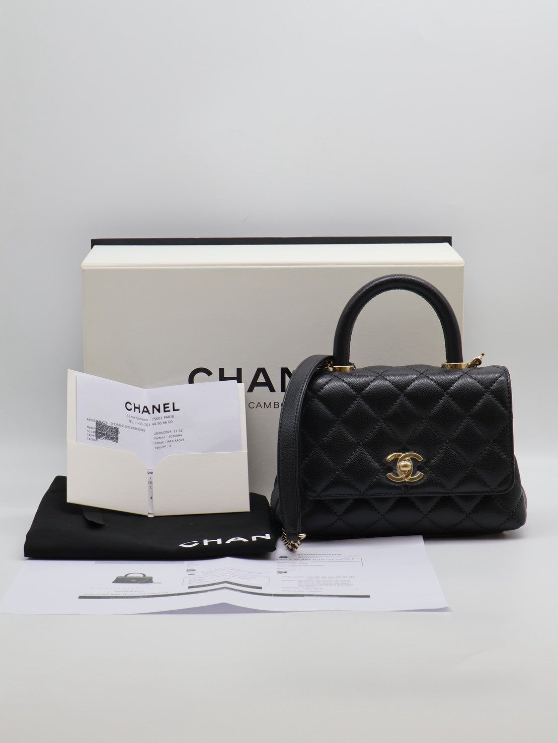 CHANEL Coco handle - mini黑金