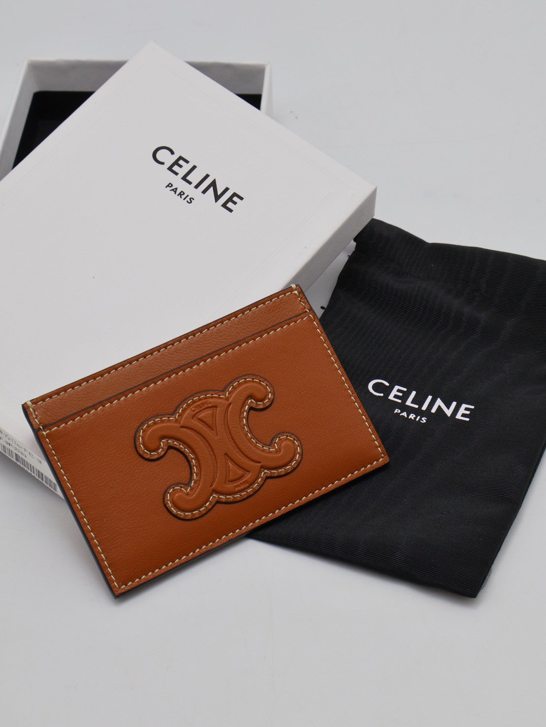 CELINE Triomphe羊皮卡片夾