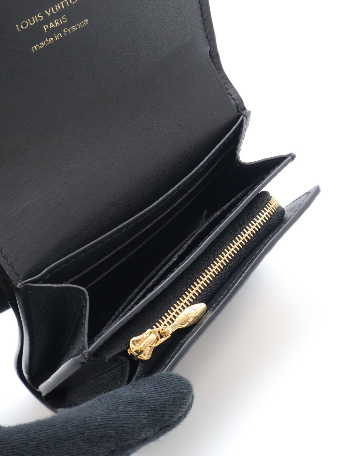 LOUIS VUITTON Capucines Tiny雙折短夾 - 黑金