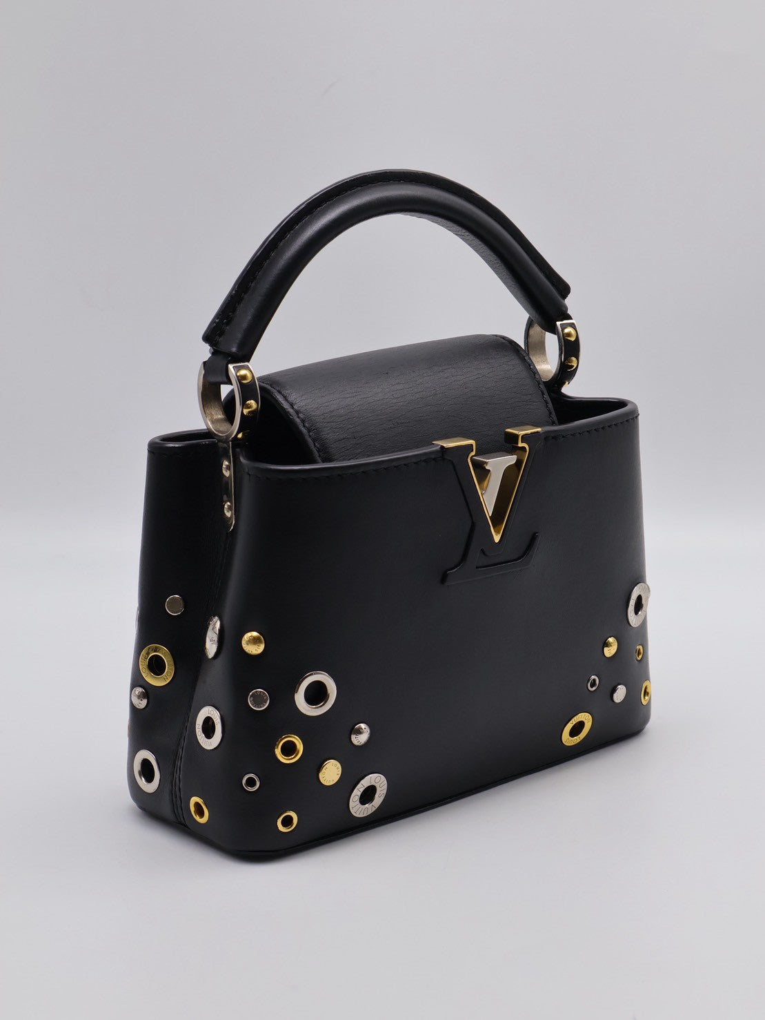 LOUIS VUITTON Capucines 鉚釘限量款 - mini黑