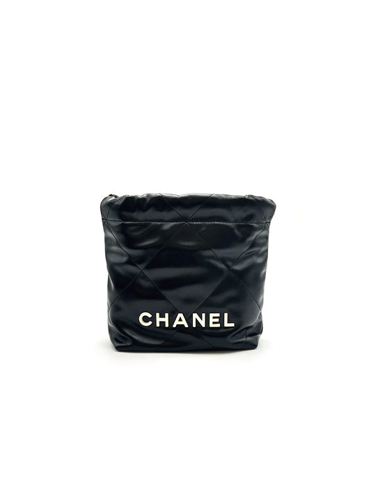 CHANEL 22 Mini bag - 白字黑金