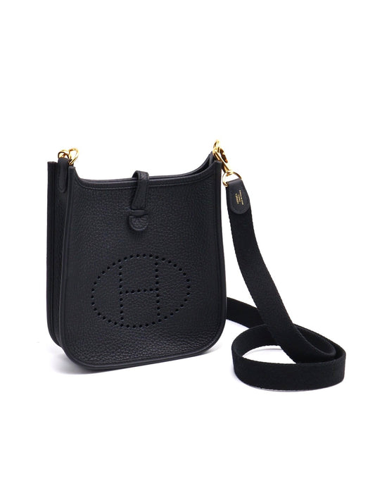 HERMES Mini evelyne - 黑金 W