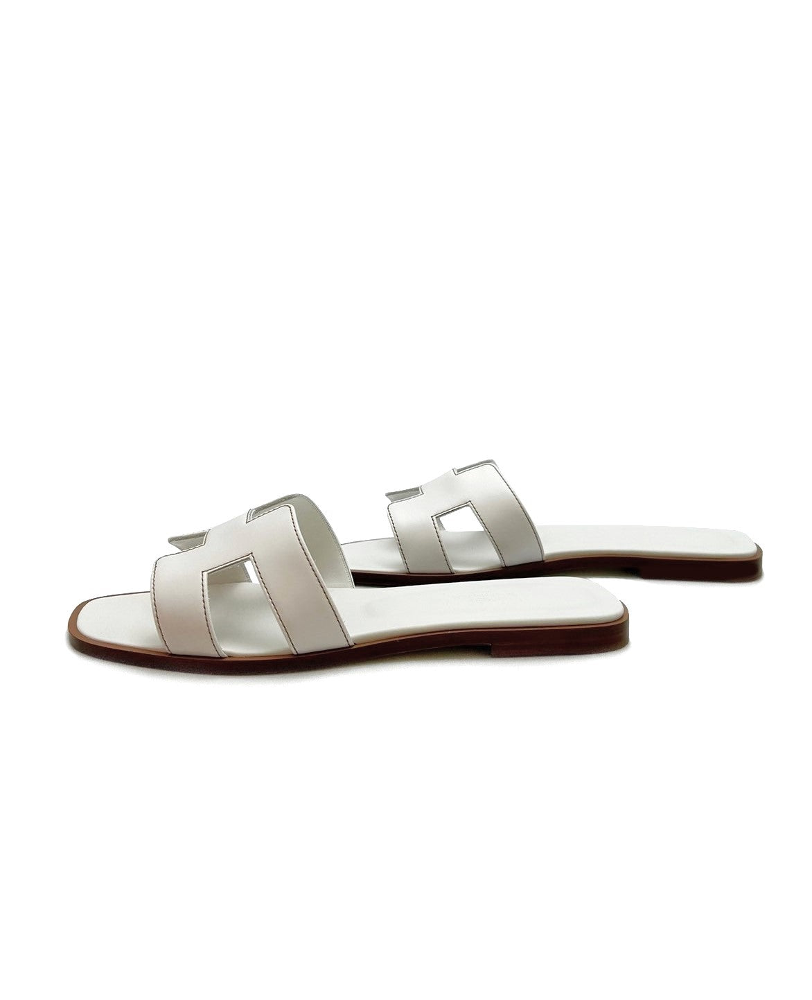 HERMES Oran拖鞋 - 白 38