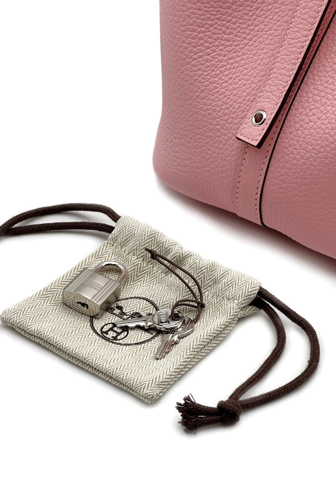 HERMES Picotin 18 - 櫻花粉銀