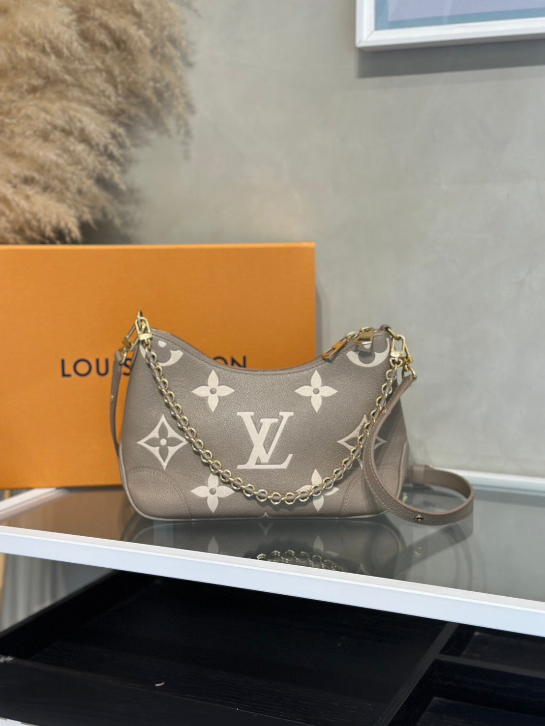 LOUIS VUITTON Boulogne牛角包 - PM斑鳩灰