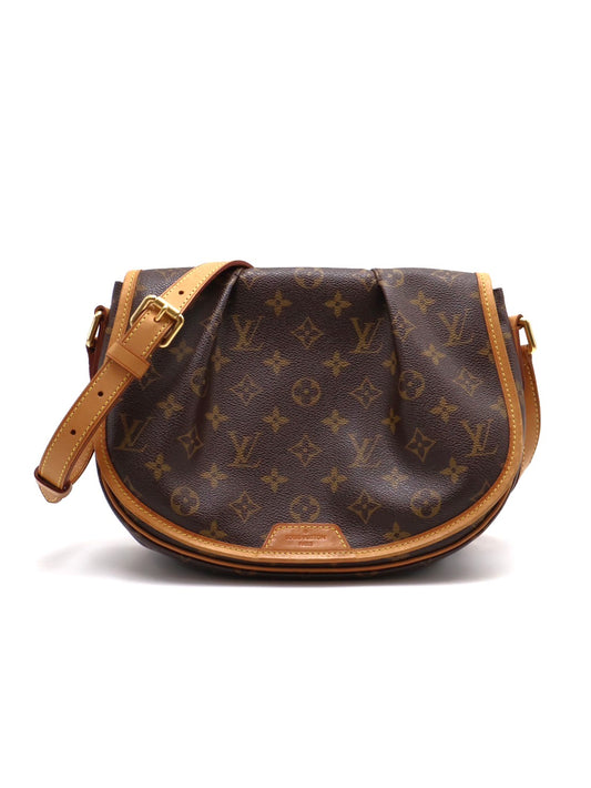 LOUIS VUITTON Menilmontant摺皺馬鞍包 - PM