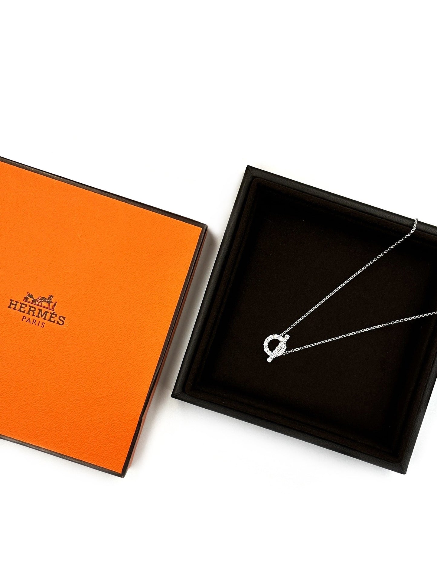 HERMES Fitness 小Q白金鑽石項鍊