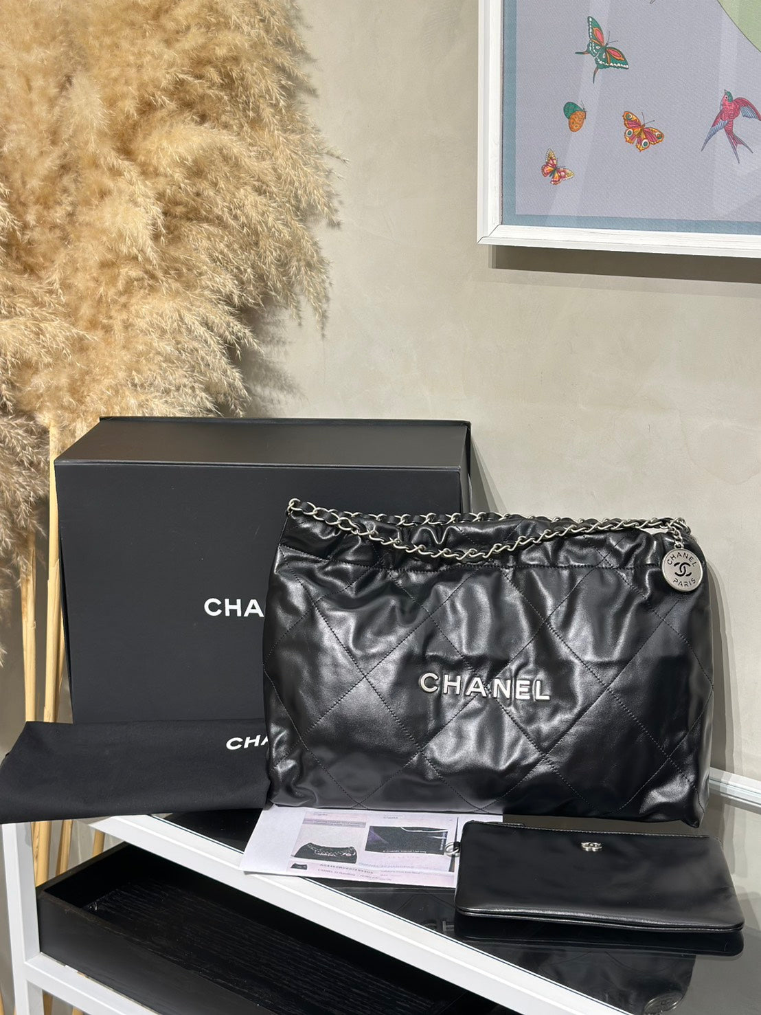 CHANEL 22 Bag - 橫版黑銀