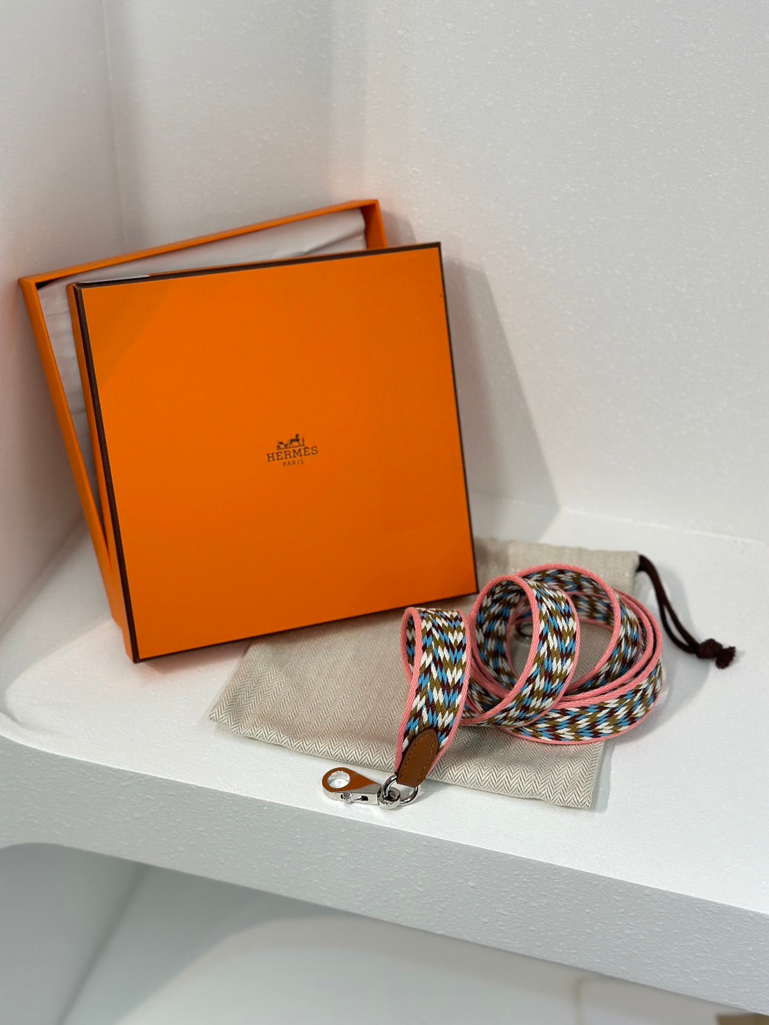 HERMES Cangle Zigzag替換背帶 25 - 夏日粉/佛羅里達藍/鮮紅色 D