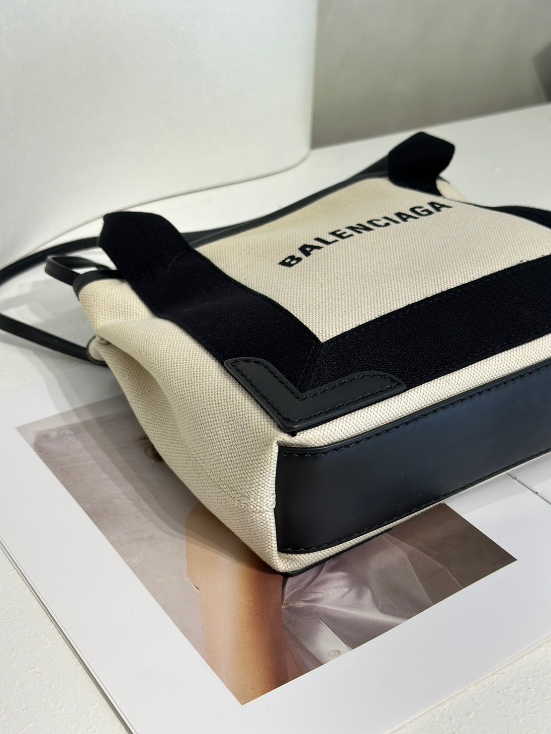 Balenciaga Navy cabas帆布托特