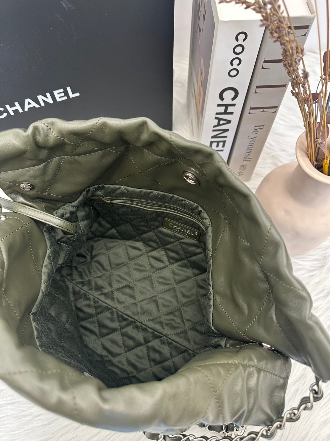 CHANEL 22 Bag - 小號古巴綠銀