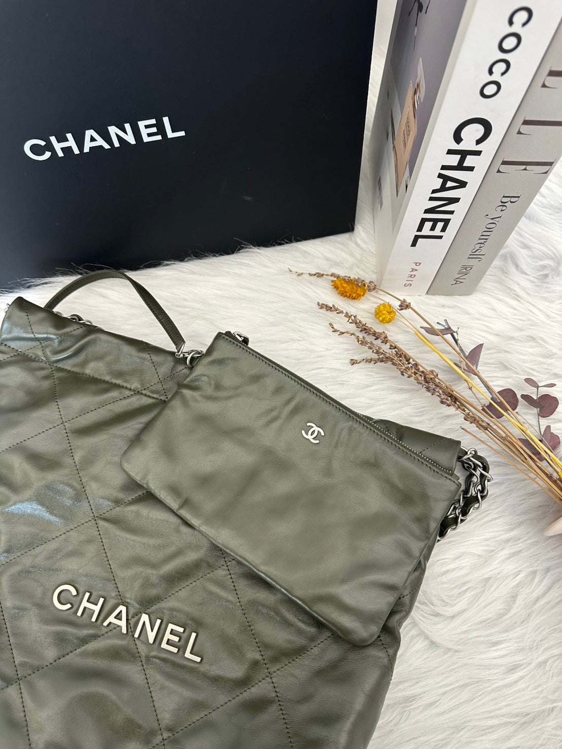 CHANEL 22 Bag - 小號古巴綠銀